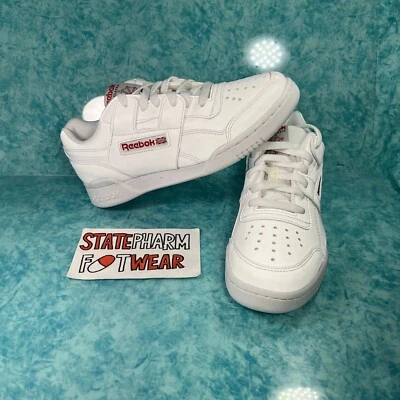 Reebok Workout Plus White  Women's Retro Low Top Cute Leather Shoes Sneakers - Image 1 of 4