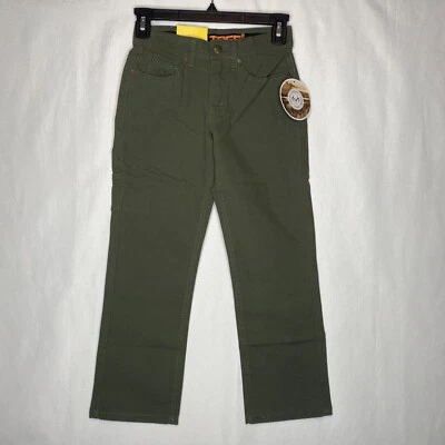 Pantalones de carpintero de lona REALTREE para niños/jóvenes talla pequeña 7/8 - verde oliva nuevos Foto 1 de 4