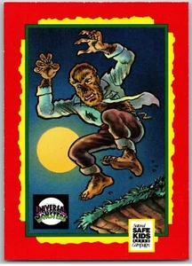Tarjetas coleccionables Impel 1991 Universal Monsters The Wolf Man/Seguridad nocturna golosinas - Imagen 1 de 2