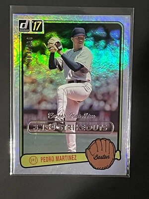 2017 Donruss '83 Retro Variations Stat Line Career #RV42 Pedro Martinez /500 - Image 1 of 3