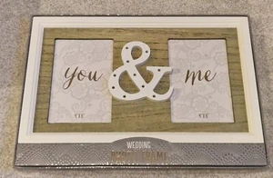 Wedding Marriage Gift Photo Frame - Shabby Chic Wooden - Husband Wife Couple New - Picture 1 of 11