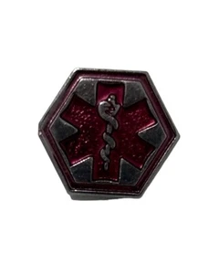 Pink Lapel Enamel Pin Medical Rod Staff of Asclepius Aesculapius Vintage Nursing - Picture 1 of 4