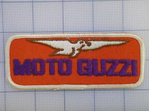 Vintage MOTOGUZZI Moto Guzzi patch 70s-80s biker motorcycle motocross 2 X 4.5 - Foto 1 di 1