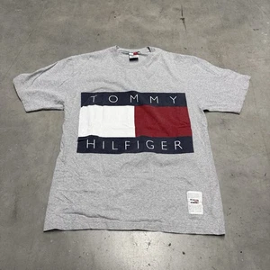 Vintage 90s Tommy Hilfiger Big Flag Signature Shirt Size M - Bild 1 von 6