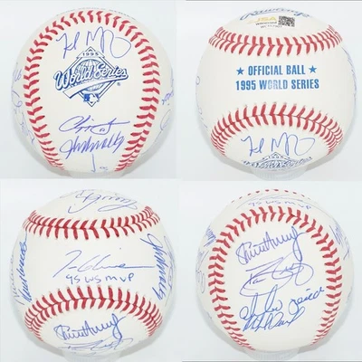 1995 Atlanta Braves WS CHAMPS Team Signed BASEBALL w/ 14 Autos + JSA COA #WC903 - Image 1 of 4