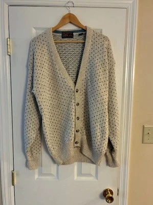 Suéter Cárdigan Abotonado Azul Tostado 100% Algodón Edición Auténtica Para Hombre EE. UU. Talla L Foto 1 de 4