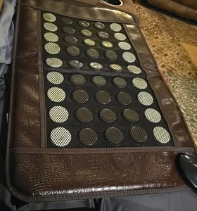 Almohadilla térmica infrarrojo lejano-baja EMF-parte posterior-hombros-piedras preciosas de jade y turmalina (20 - Imagen 1 de 8