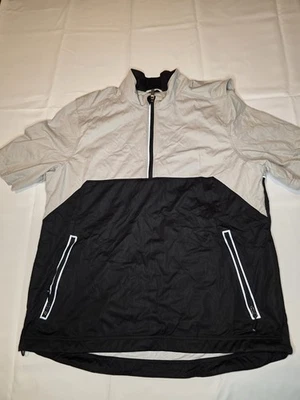 Cutter & Buck WeatherTec Short Sleeve Winderbreaker Shirt Size M Gray Half Zip - Image 1 of 4