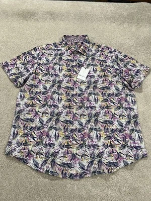 Robert Graham Shirt Mens 2XL Xxl Rory Classic Fit Linen Cotton Floral Print $198 - Image 1 of 4