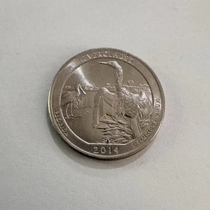 2014 D Florida Everglades National Park ATB Quarter 25C - Circulated Denver Mint - Picture 1 of 6