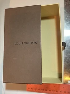 AUTHENTIC LOUIS VUITTON EMPTY BROWN DRAWER BOX  7”x 3.5”x 3” VERY GOOD CONDITION - Picture 1 of 4