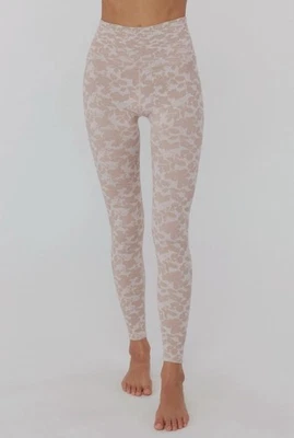 $88 Spiritual Gangster Women Pink Love Sculpt Jacquard Leggings Pants Size XS/S - Изображение 1 из 4