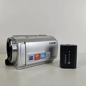Sony Handycam DCR-SR58E Handheld Hard Drive Camcorder Silver Tested HDD Video  - Picture 1 of 17