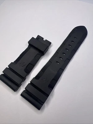 Correa de buceo Authenetic Panerai 26 mm x 22 mm de goma acordeón negro - LEER POR FAVOR Foto 1 de 4