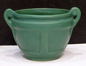 ATEMBERAUBEND! Antike ROSEVILLE KERAMIK Kunsthandwerk GRUEBY GRÜN Mini Jardiniere - Bild 1 von 10