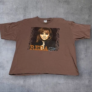 Reba McEntire 2007 Tour T-Shirt 2XL Brown Gildan Country Music Concert Tee - Picture 1 of 6