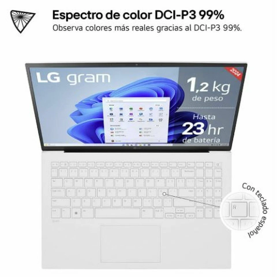 Laptop LG 15Z90S-G.AA74B 14" Intel Core Ultra 7 155H 16 GB RAM 512 GB SSD - Immagine 1 di 1