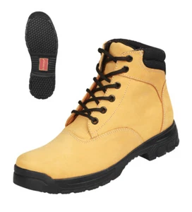 El General Women's Ankle Boots Genuine Nubuck Leather Color Honey - Picture 1 of 1