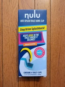Nulu 4 Pk Toilet Urine Anti-Splash Clip Men Boy Potty Training Aid Orange Scent - Picture 1 of 11