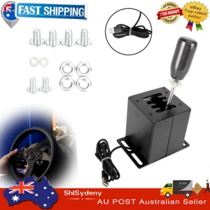 7+R USB Simulator H Gear Shifter For Logitech T300RS/GT Steering Wheel PC Black - Picture 1 of 12