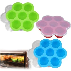 3 Pack Silicone Air Fryer Egg Pan Reusable Egg Mold Non-Stick Air Fryer Pan - Picture 1 of 6