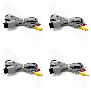 Lot Of 4 Original OEM Nintendo Wii RVL-009 AV Cable Cords Gray TESTED - Picture 1 of 3