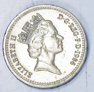 Moneda de Gran Bretaña 1986 Reino Unido 1 libra esterlina Leslie Durbin Inglaterra Tutamen - Imagen 1 de 2