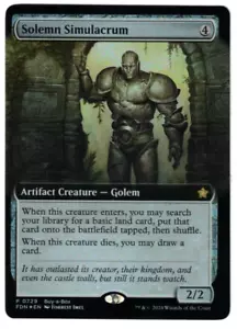 MTG SOLEMN SIMULACRUM FOUNDATIONS FOIL BUY-A-BOX PROMO RARE NM ARTIFACT CREATURE - Bild 1 von 2