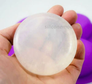 4 cell Round Pebble Stone Silicone Bath Soap Mould Candle Wax Cake Baking Tray - Picture 1 of 3