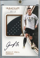 2017 Panini Immaculate Mesut Ozil /10 Premium Patch Autograph Gold Soccer Card