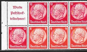 GERMANY 1939 "Hindenburg" Booklet Pane, Michel H-Blatt-97, Sct #420a M/LH - Picture 1 of 1