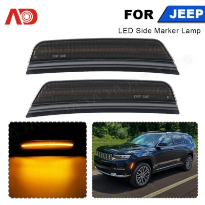 Front Bumper Side Marker Light Kit For 2021 2022 2023 2024 Jeep Grand Cherokee - Image 1 of 4