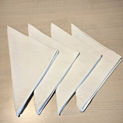 Tovaglioli in tessuto di cotone bianchi 50x50 tovaglioli ristorazione tovagliato - Immagine 1 di 4