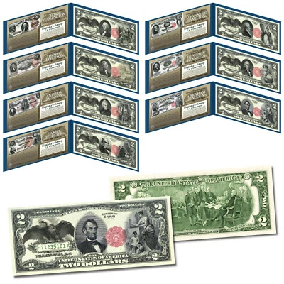 1880 Series Bank Notes Hybrid Commemorative Black Eagle Set of 7 Modern $2 Bills - Image 1 of 3