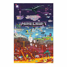 MINECRAFT Poster Video Game Plaque Mounted Print Wall Art JINX Mojang 2018 