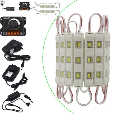 5730 SMD 3LED Module Injection Dimmable Light Strip Sign Lamp DC 12V Light White - Image 1 of 4
