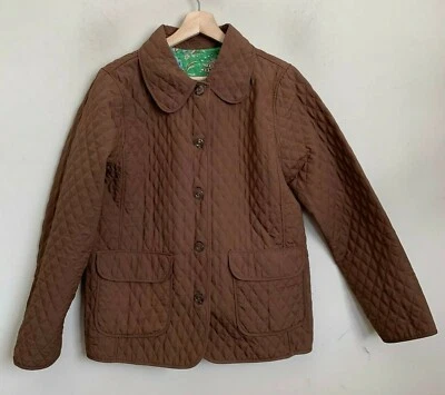 Cervelle Reversible Jacket Brown/Green Paisley Print Buttons Pockets Size 8 - Imagem 1 de 4