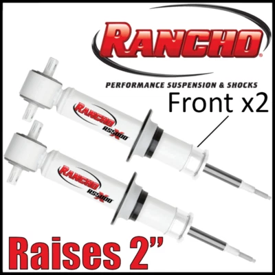 Передние выравнивающие стойки Rancho RS5000X 2 дюйма 2014-18 Chevy Silverado GMC Sierra 1500 - Изображение 1 из 3
