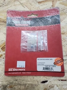 Show Chrome Accessories Decorative Caps 2/4 Size Screws 3-50/10 NOS NS172 - Picture 1 of 2