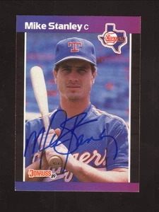 Mike Stanley Autogramm -- Texas Rangers -- 1989 Donruss Baseballkarte - Bild 1 von 1