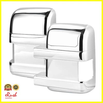 2 PIEZAS COMPLETO CON SEÑAL CROMO ESPEJO CUBIERTA SUPERPUESTA SE ADAPTA 08-16 FORD F-250 F-350 Foto 1 de 3