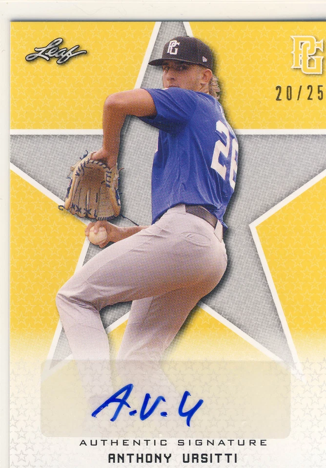 ANTHONY URSITTI 2020 Leaf Perfect Game PG Yellow AUTO /25 FLORIDA - Image 1 of 1