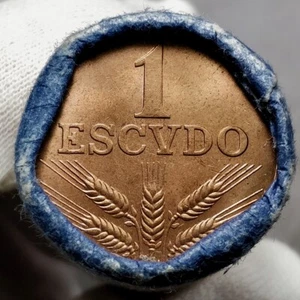 ๐ต๐น Portugal 1 Escudo 1979 KM# 597 Original Bank ROLL of 25 Coins UNC (#1) - Picture 1 of 7