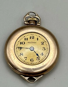 Rare 1913 Antique Vintage WALTHAM Bracelet Pocket Watch 15J 0s 25yr GF Case - Picture 1 of 9