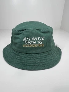 Atlantic Open '95 The Record Year bucket hat green Medium 56cm-57cm shallow fit - Picture 1 of 11