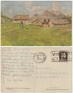 ILLUSTRATORE - ARTIST SIGNED - UBERTO DELL'ORTO - PICCOLO PAESAGGIO MALOJA-74141 - Picture 1 of 1