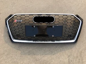 Parrilla del radiador estilo RS5 cromo plata parrilla delantera para Audi A5 B9 S5 2017-2019 - Imagen 1 de 3