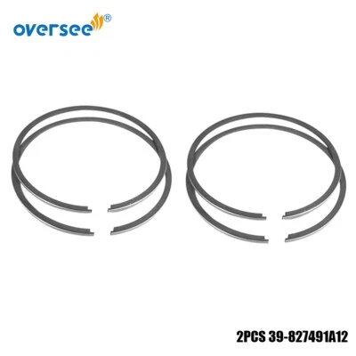 2 conjuntos 39-827491A12 anel de pistão STD para motor de popa Mercury Mercruiser 2T 20 25HP - Imagem 1 de 3
