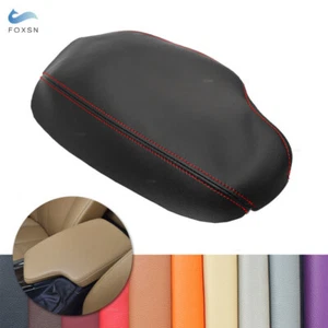 1*Black+Red Center Console Armrest Leather Cover for BMW 3 Series F30 2013-2018 - Bild 1 von 7