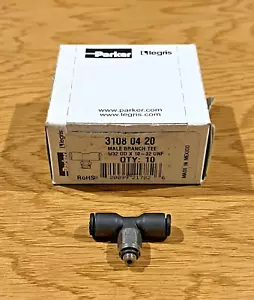 Parker Legris 3108 04 20 31080420 Stecker Zweig T-Shirt 5/32 OD x 10-32 UNF - Bild 1 von 2
